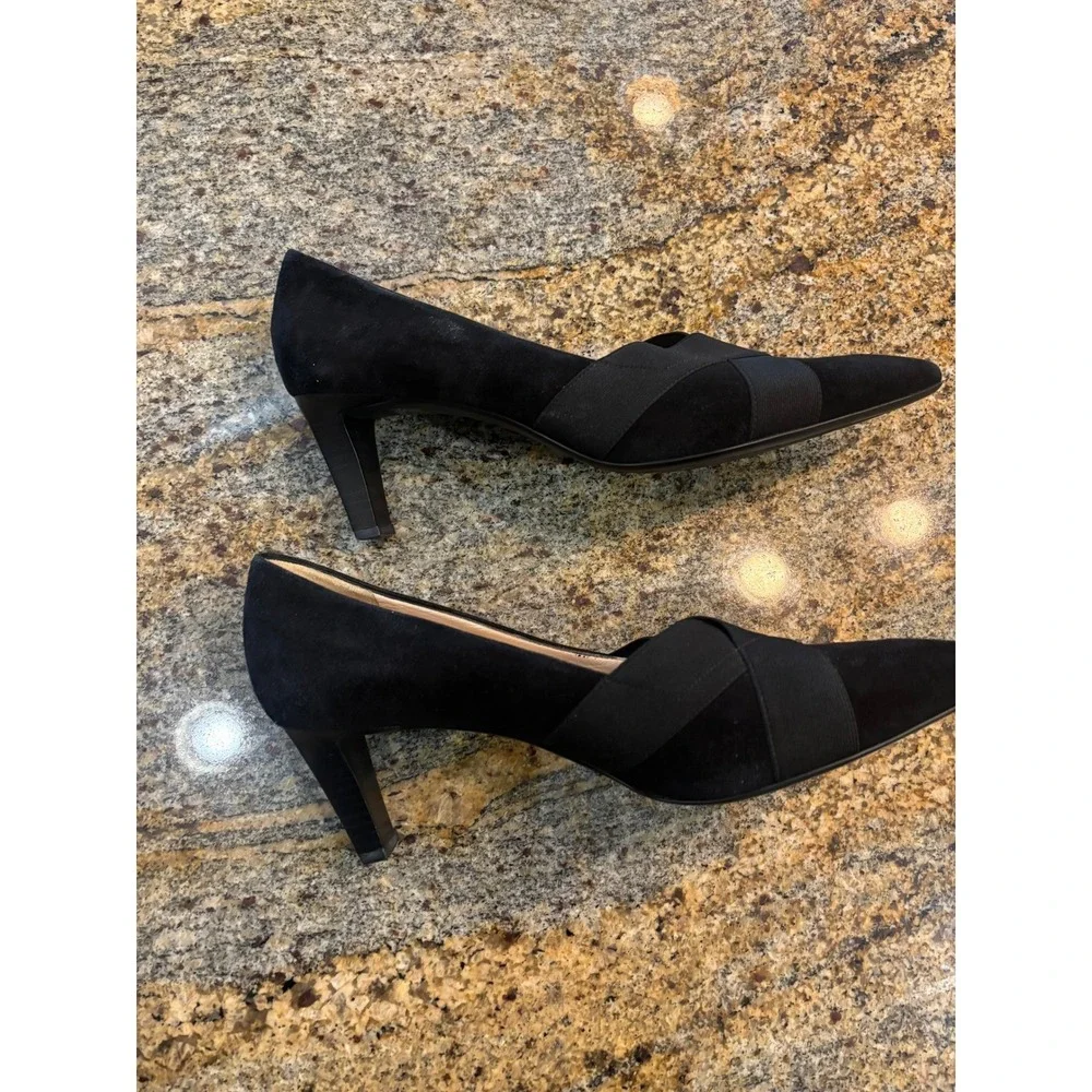 Peter Kaiser Women's US Sz 10 Malana‎ Black Mid Heels with Bandage Detail